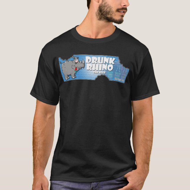 Berusad noshörningöl t-shirt (Framsida)