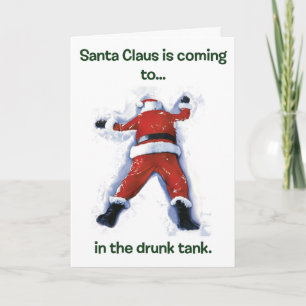 Berusad Santa jul Helgkort
