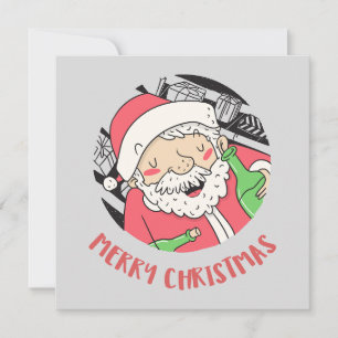 Berusad Tomte Glädje – God Jul Kort