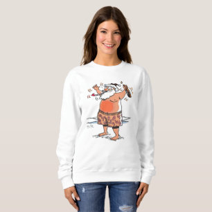 Berusad tomte kvinna vit sweatshirt t shirt