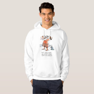Berusad tomte vit hoodie