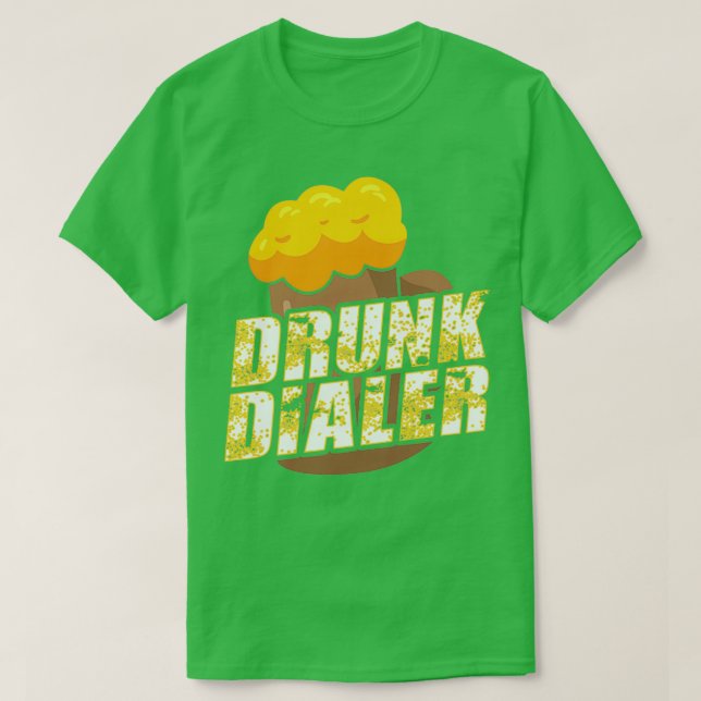 Berusad uppringare Rolig alkohol drickande design T Shirt (Design framsida)