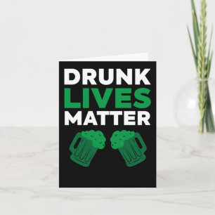 Berusade liv Roligt Saint Patrick's Day-klistermär Kort