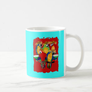 Berusade papegojor kaffemugg