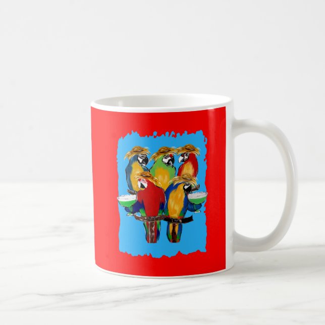 Berusade Papegojor Kaffemugg (Höger)