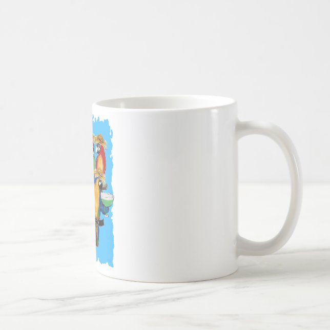 Berusade Papegojor Kaffemugg (Höger)