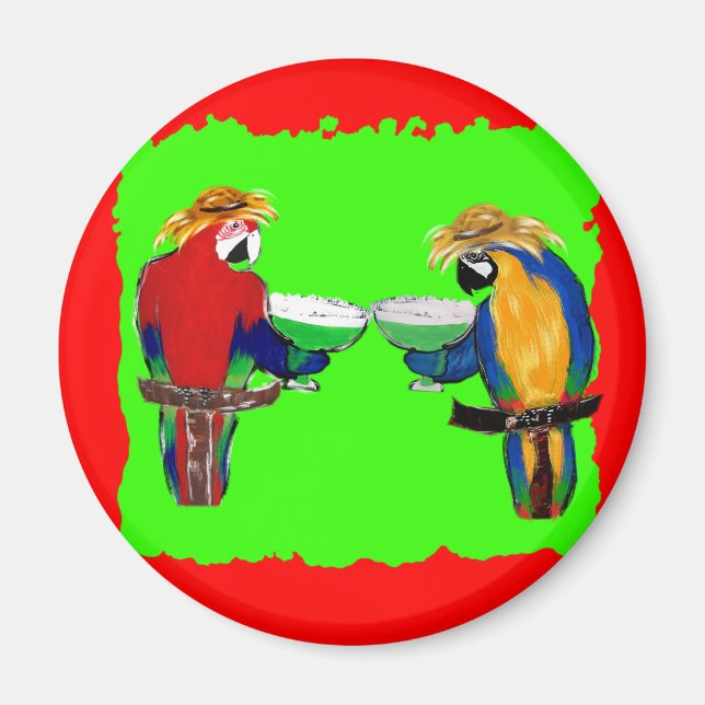 Berusade Papegojor Magnet (Framsidan)