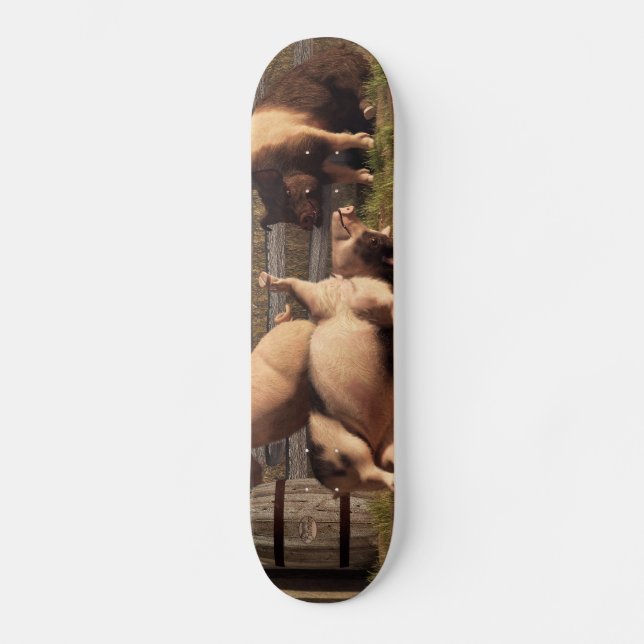 Berusade svin skateboard bräda 20 cm (Framsida)