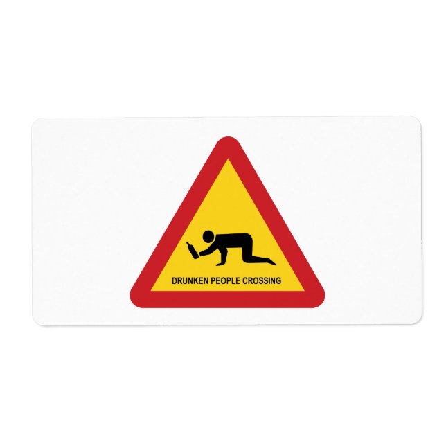 BERUSNA MÄNNISKOR KORSAR TRAFIKSKYLT FRAKTSEDEL (Framsidan)