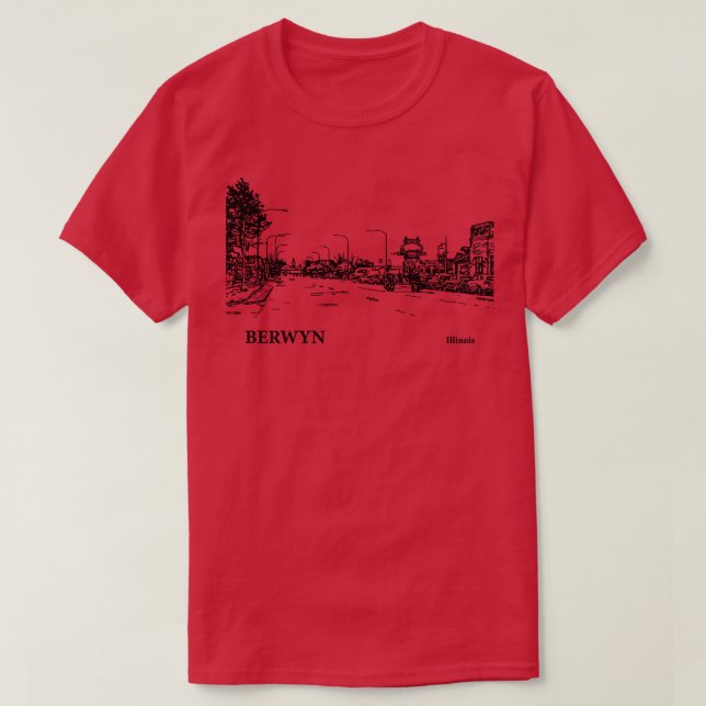 Berwyn Illinois TShirt 2 T Shirt (Design framsida)