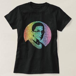 Beryktad RBG: Ruth Bader Ginsburg glitterregnbåge T Shirt
