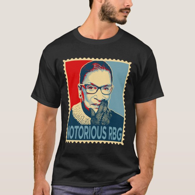 Beryktad RBG Ruth Bader Ginsburg T Shirt (Framsida)