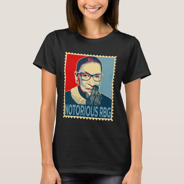 Beryktad RBG Ruth Bader Ginsburg T Shirt (Framsida)