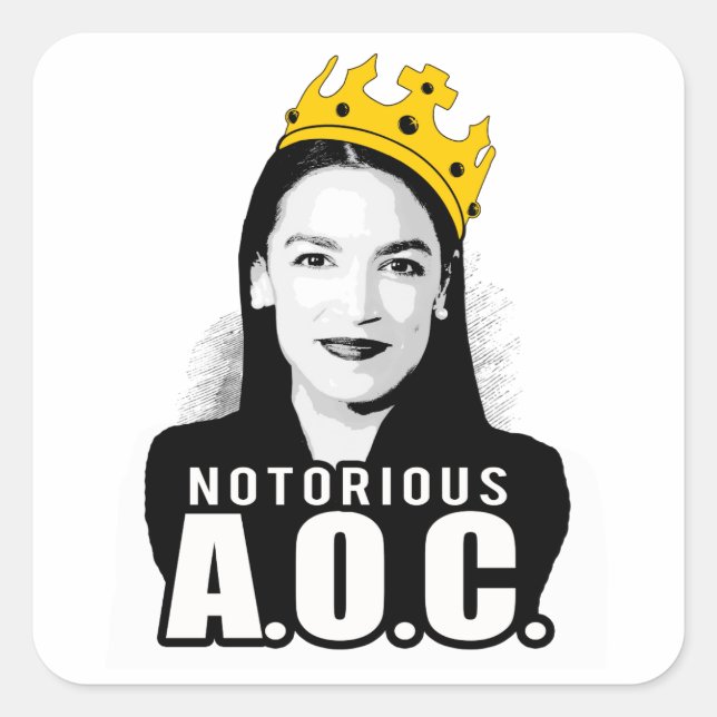 Beryktade AOC Fyrkantigt Klistermärke (Framsida)