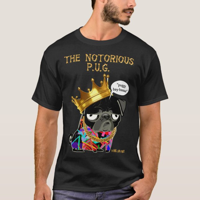 beryktade pug 218 t shirt (Framsida)