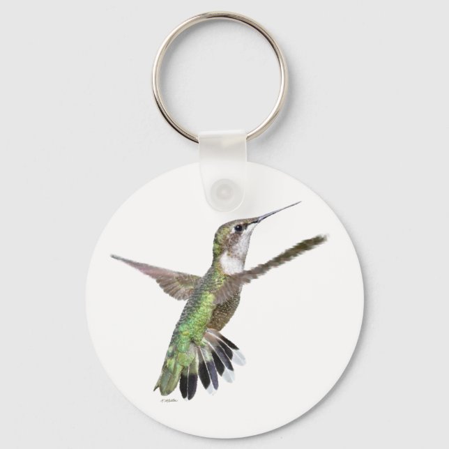Berylline Hummingbird Painting Nyckelring (Framsida)