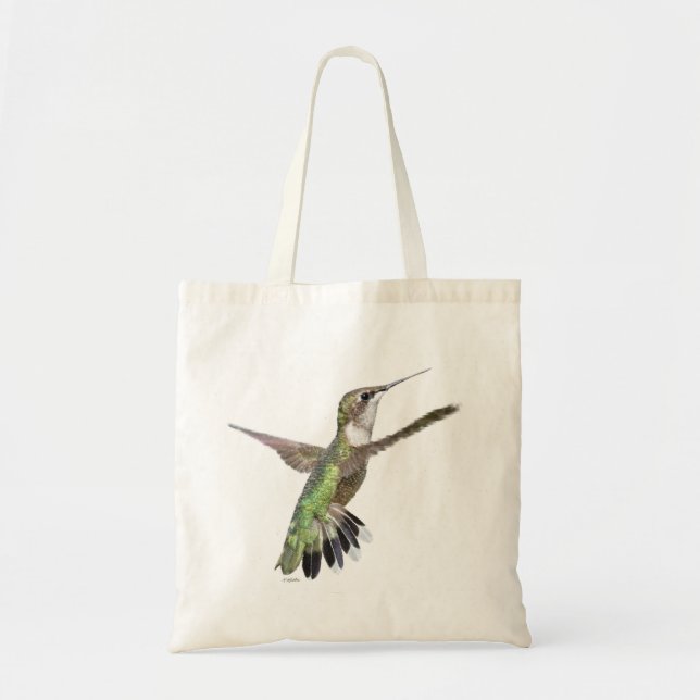 Berylline Hummingbird Painting Tygkasse (Framsidan)