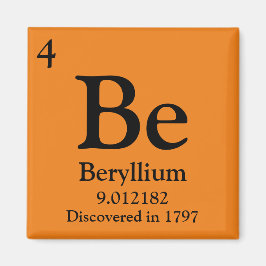 Beryllium Periodic Bord Magnet
