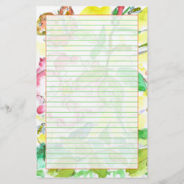 Bes Butterflies Bluebirds Grönt Längd Brevpapper