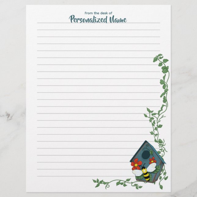 Bés fågelhus Ballet Lintet Letterhead Brevhuvud (Framsida)