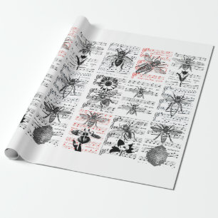 Bes Flowers Lakan Music Musik noter Collage Art Presentpapper