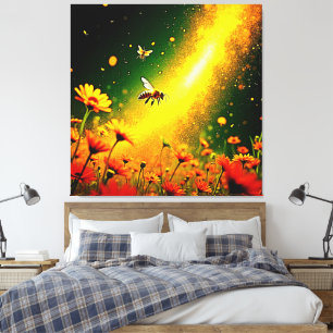 Bes Golden Pollen Burst Joy Design Canvastryck