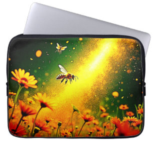 Bes Golden Pollen Burst Joy Design Laptop Fodral