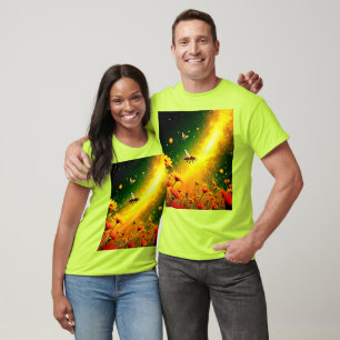 Bes Golden Pollen Burst Joy Design T Shirt