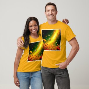 Bes Golden Pollen Burst Joy Design T Shirt