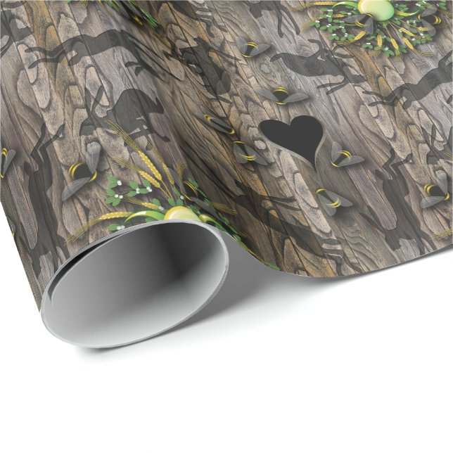 Bes hjärtan hares måne faser pagan (nyare trävirke presentpapper (Rullad Hörn)