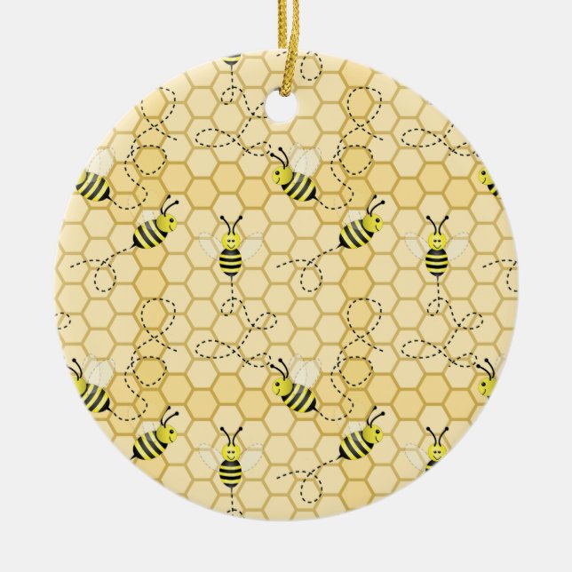 BES + HONEYCOMB JULGRANSPRYDNAD KERAMIK (Framsidan)