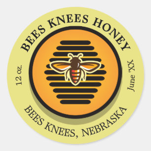 Bes Knees Goldenrod Honung Burk etiketter