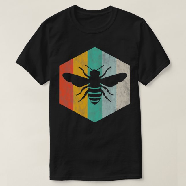 Bes Retrobibiodling Retro Bees T Shirt (Design framsida)