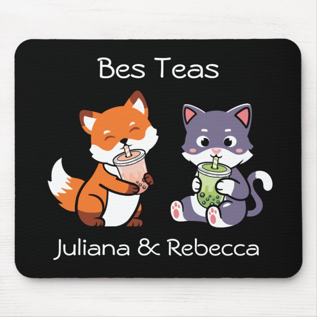 Bes Teas Boba Bubble Tea Mouse Pad Musmatta (Framsidan)