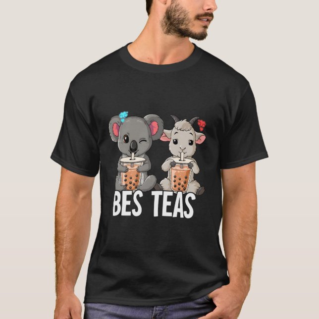 Bes Teas Boba Tea Best Friend Bubble Tea T Shirt (Framsida)