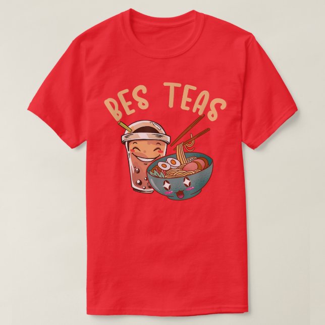 Bes Teas Bubble Tea Ramen Boba T Shirt (Design framsida)