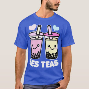 Bes Teas Cute Kawaii Bubble Tea Pun Besties T Shirt