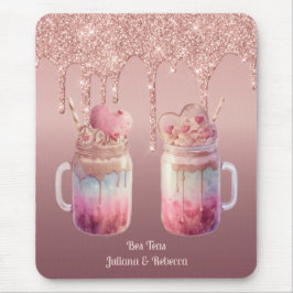 Bes Teas Yummy Boba Bubble Mjölk Tea Dessert Musmatta