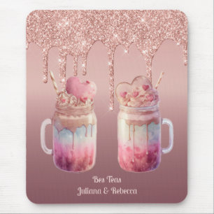 Bes Teas Yummy Boba Bubble Mjölk Tea Dessert Musmatta