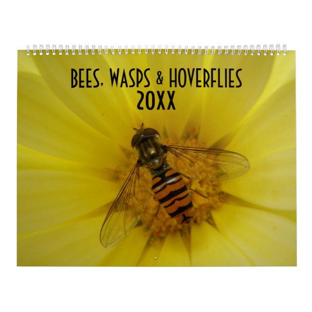 Bes Wasps and Hoverlies Anpassningsbar Calendar Kalender (Omslag)