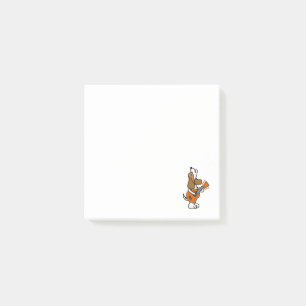 Besagle Hund Singing and Play Guitar Post-it Block