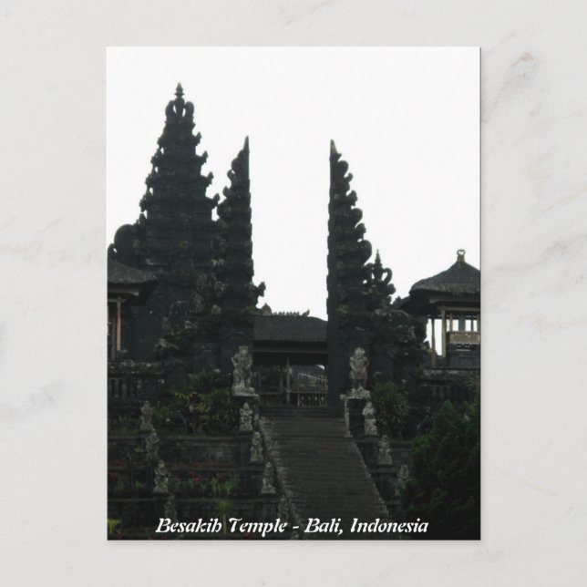 Besakih Temple Bali Indonesien Vykort (Framsida)