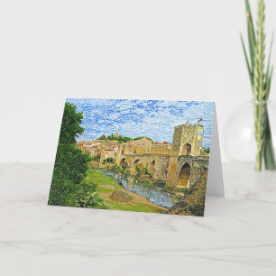 Besalu Spanien-Färgpenna Kort