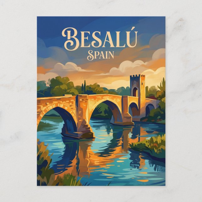 Besalú Spanien Vykort (Framsida)