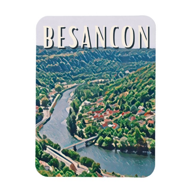 Besançon Photo Vintage Magnet (Vertikal)