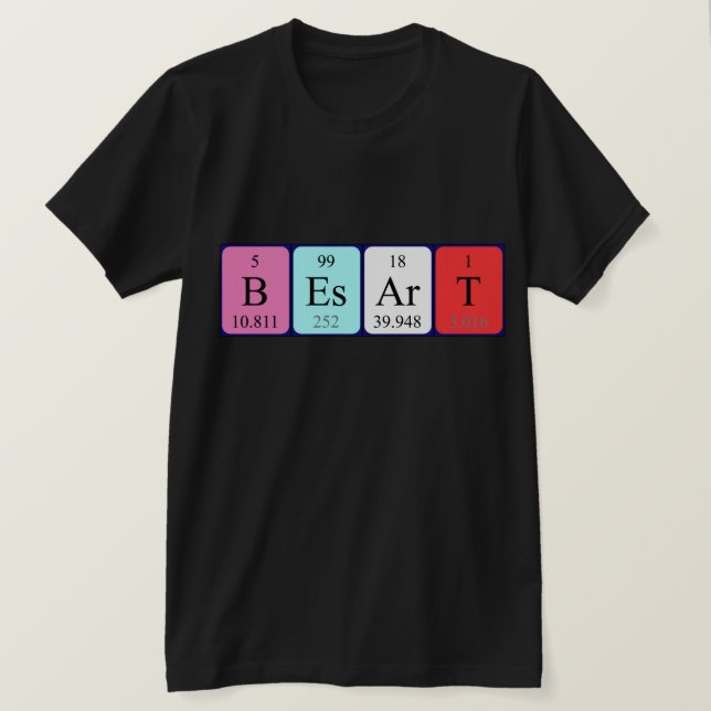 Besart periodisk skjorta bord namn t shirt (Design framsida)