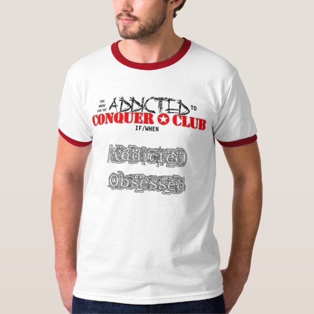 Besatt anpassningsbar som missbrukas/ tee shirt (Framsida)