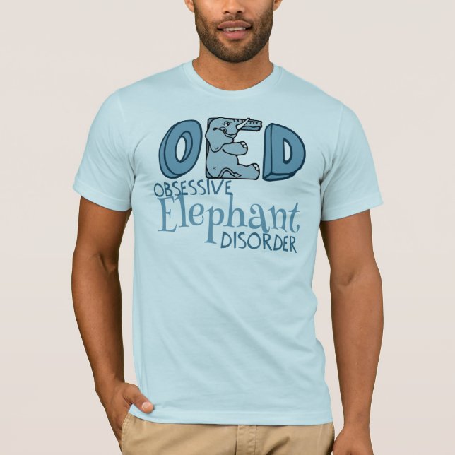 Besatt gullig elefant t-shirt (Framsida)