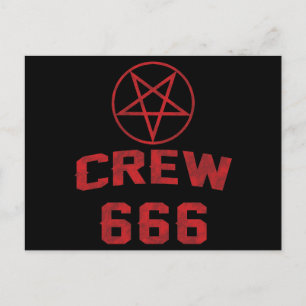 Besättning 666 Pentagram Vykort