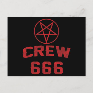 Besättning 666 Pentagram Vykort